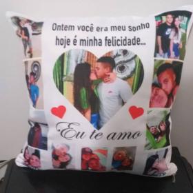 Almofada Quadrada Poliéster 35x35cm Impressão Frente e Verso Sublimação  